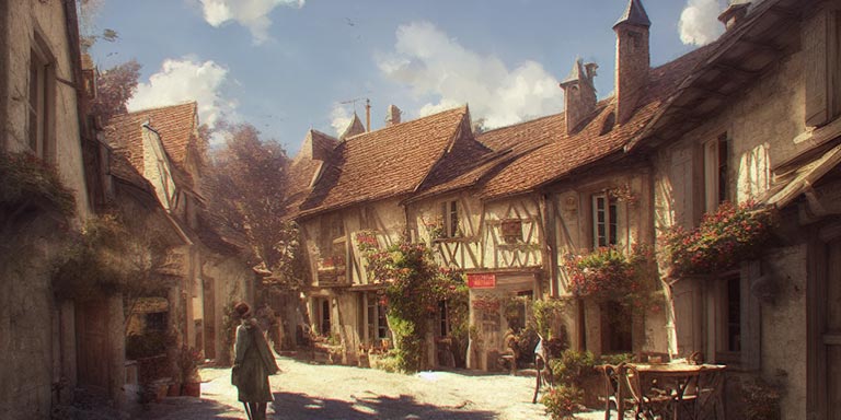 Kleines französisches Dorf