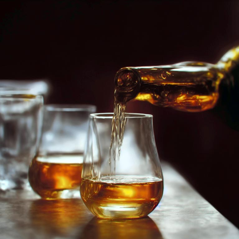 Rum im Degustationsglas