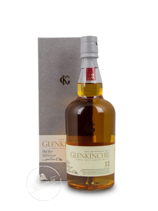 Produktabbildung Glenkinchie Whisky 12 Y 43 % 0,7L Box und Flasche