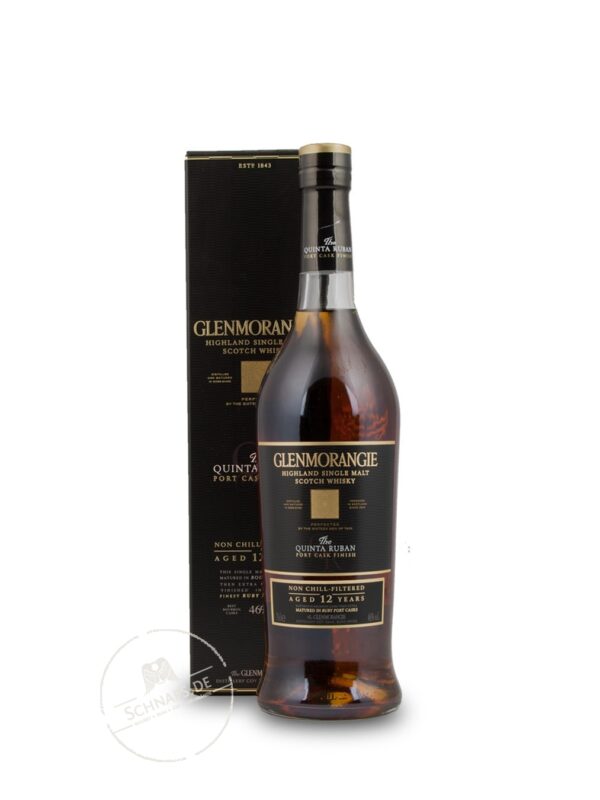 Produktabbildung Glenmorangie Whisky Quinta Ruban 46 % 0,7L Flasche und Box