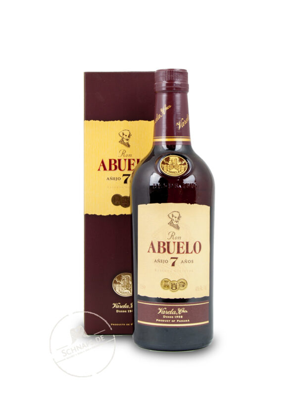 Produktabbildung Ron Abuelo Rum 7 Anos 40 % 0,7L Box mit Flasche
