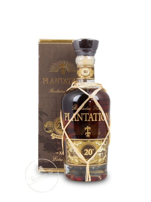 Produktabbildung Plantation Rum Barb. XO 20 Anniv.40% 0,7L Box und Flasche