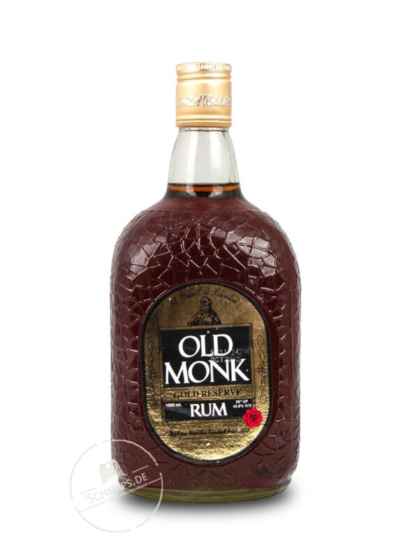 Produktabbildung Old Monk Rum 12 Jahre 46 % 1,0L Flasche