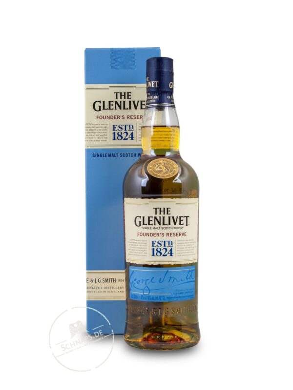 Produktabbildung Glenlivet Founders Reserve 40% 0,7L Box und Flasche
